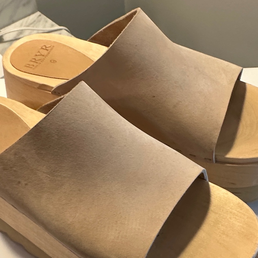 Bryr Tan Suede Chonk Sandals - Picture 7 of 7